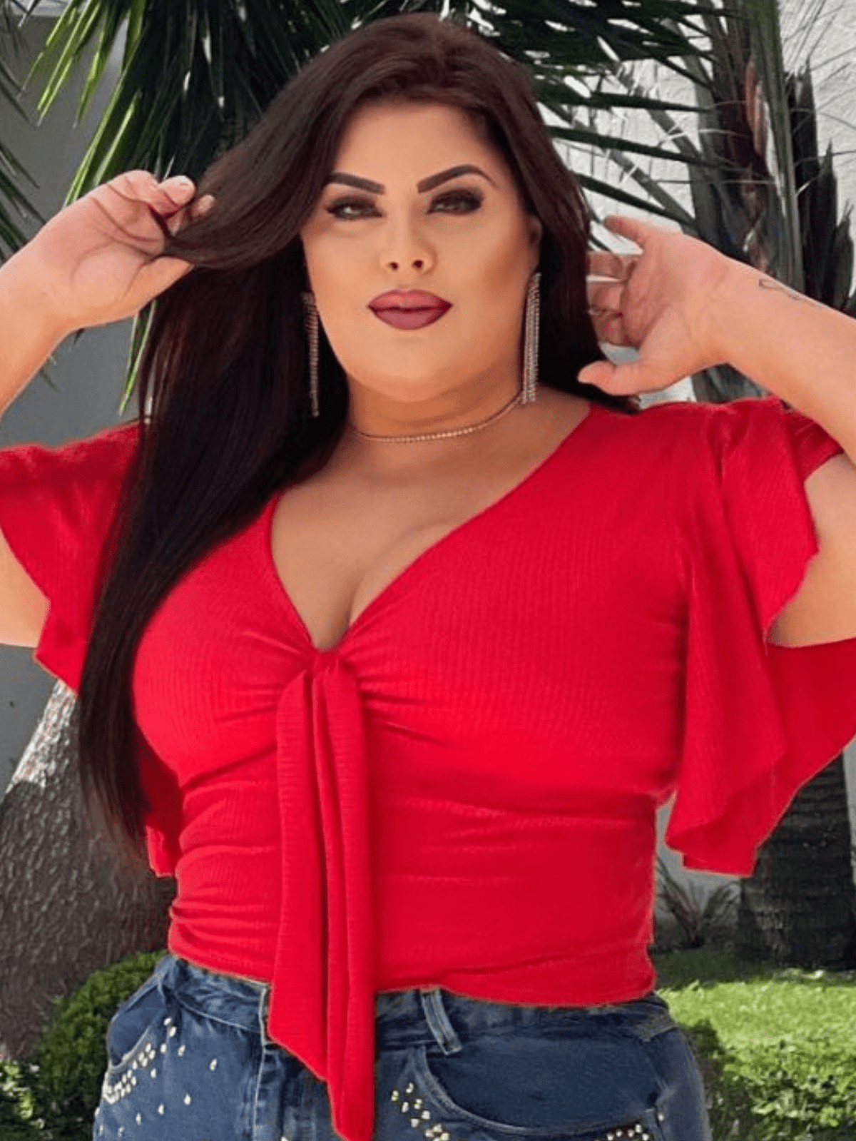 Blusa Feminina Croped Plus Size Canelada