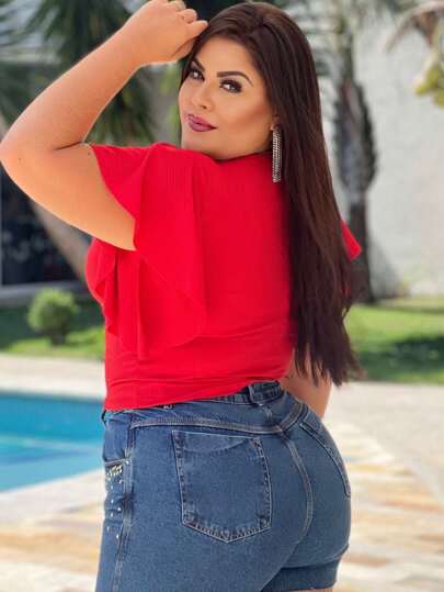 Blusa Feminina Croped Plus Size