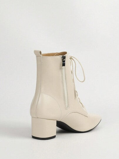 Bota Feminina Ziper Lateral Branca