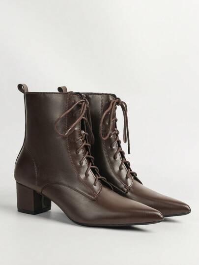 Bota Feminina Cadarço Frontal