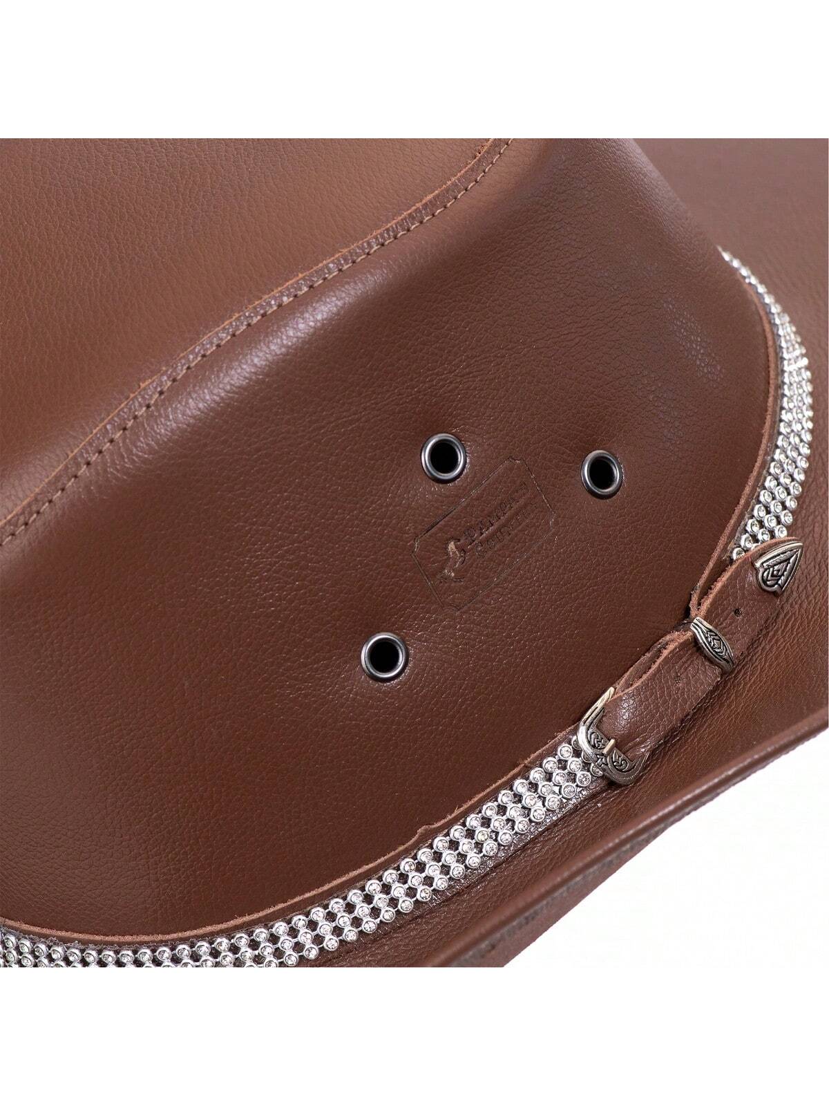 Chapéu Feminino Country Panamá Couro Elegante 6
