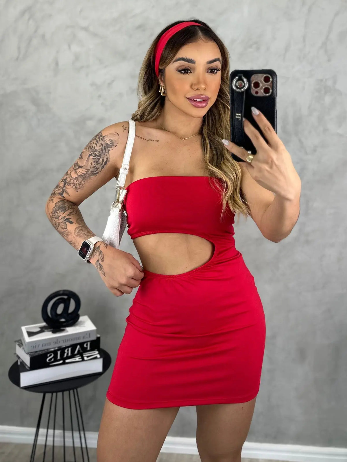 Vestido Feminino Curto Tomara Que Caia Recorte Lateral 1