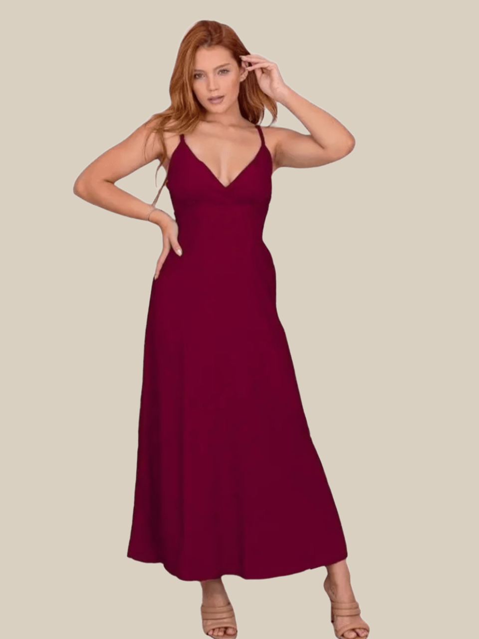 Vestido Longo de Festa Elegante Sociality