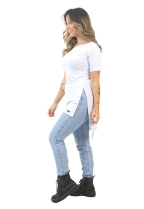 Blusa Alongada Feminina Com Fendas Laterais Vany 1