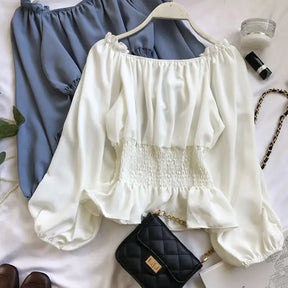 Blusa Feminina Manga Longa Cinturada Fany10