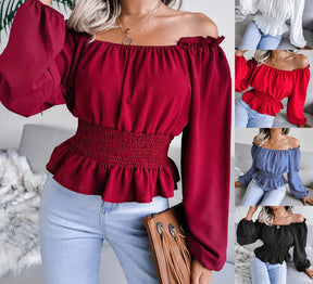 Blusa Feminina Manga Longa Cinturada Fany3