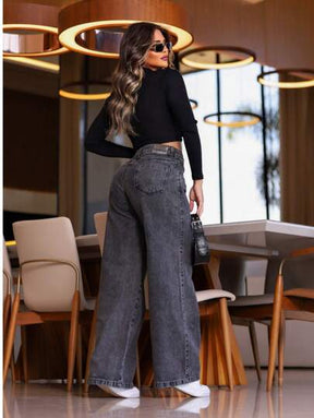 Calça Cargo Preta Jeans