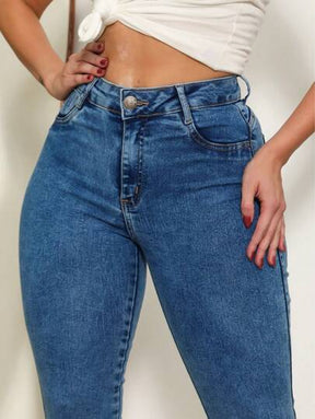 Calça Jeans Feminina Cintura Alta Skinny Fly 8