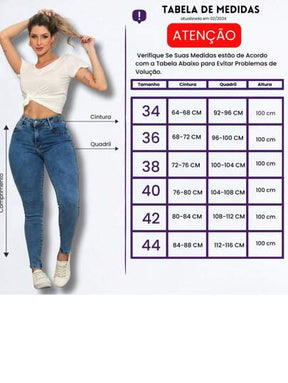 Calça Jeans Feminina Cintura Alta Skinny Fly 9