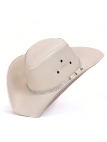 Chapéu Feminino Country Panamá Couro Elegante