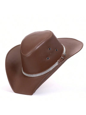 Chapéu Feminino Panamá Couro Elegante