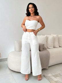 Conjunto Alfaiataria Feminino Top e Calca Cargo Exclusive 7