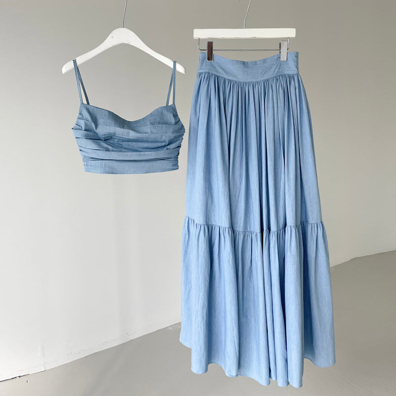 Conjunto Blusa e Saia Longa Atenas Feminina 4