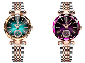 Relogio Feminino Champions Poedagar Diamante Rubi 8