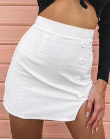 Short Saia de Sarja Fenda Curta Fany 5