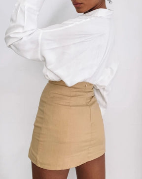 Short Saia de Sarja Fenda Curta Fany 3