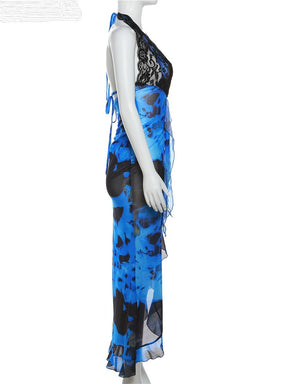 Vestido Gola-V Azul Marinho Sublime 2