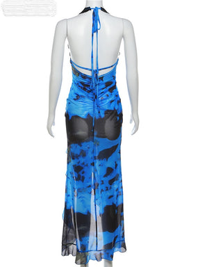Vestido Gola-V Azul Marinho Sublime 5
