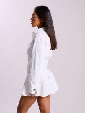 Vestido Camisa Feminino Elegante Curto