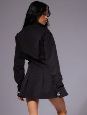 Vestido Camisa Feminino Elegante Curto